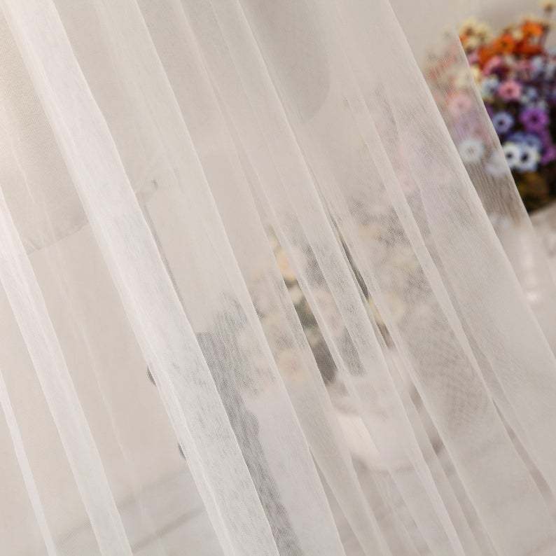 Ivory Wedding Veil Long Plain Edge Bridal Veil