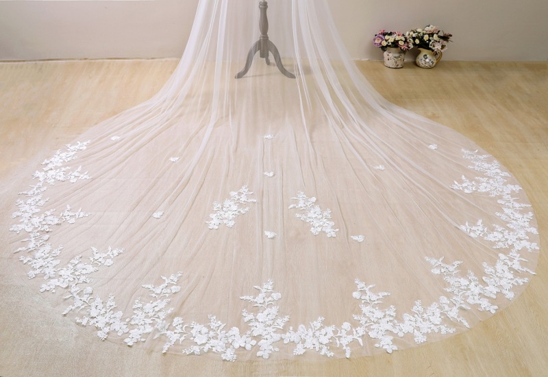 Ivory Wedding Cape Veil Lace Bridal Capelet