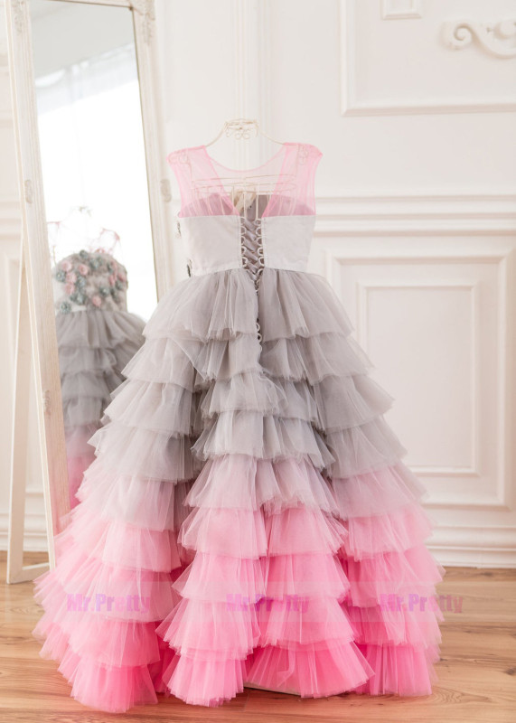 Colorful Short Train Wedding Skirt