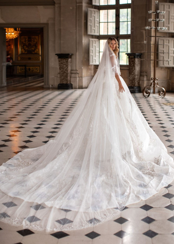 Ivory Lace Tulle Sexy Wedding  Dress