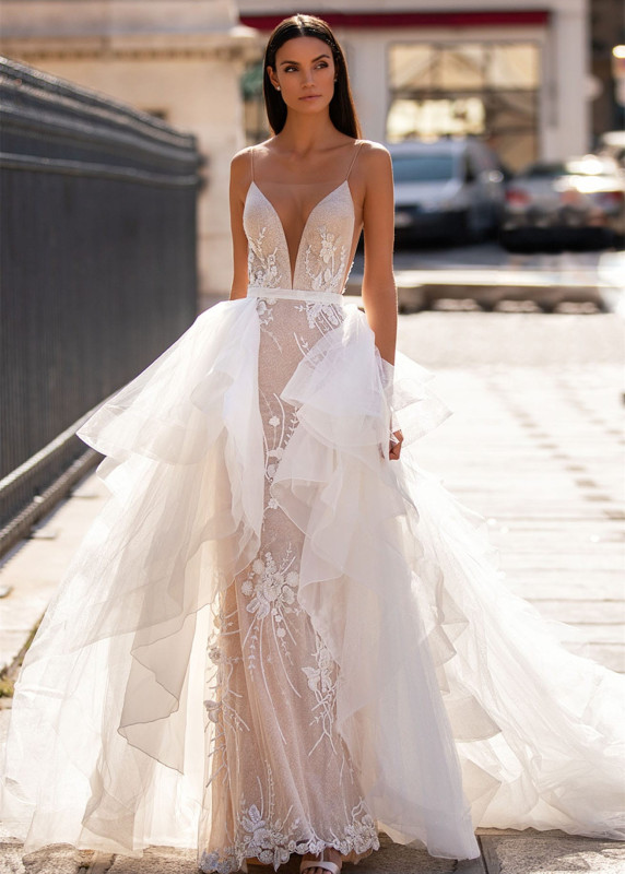 Luxury 2 Pieces Sexy Wedding Gown