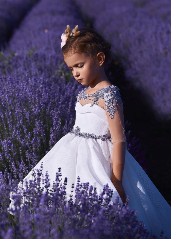 Lace Tulle Mother And Kids Dress Family Look Dress