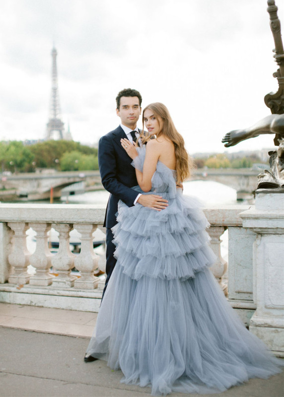 Multi-layered Tulle Strapless Prom Dress