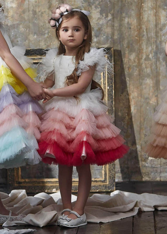 Luxury Tulle Cupcake Flower Girl Dress