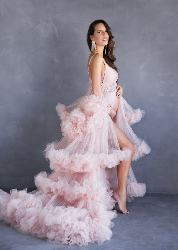 Light Pink  Photoshot Dress/Maternity Dress