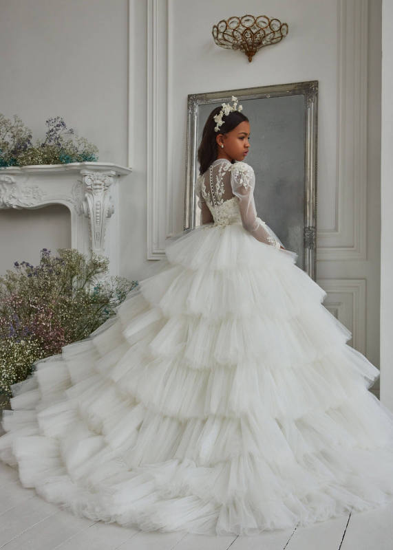 Luxury Lace Flower Girl Dress Girls Pageant Dress