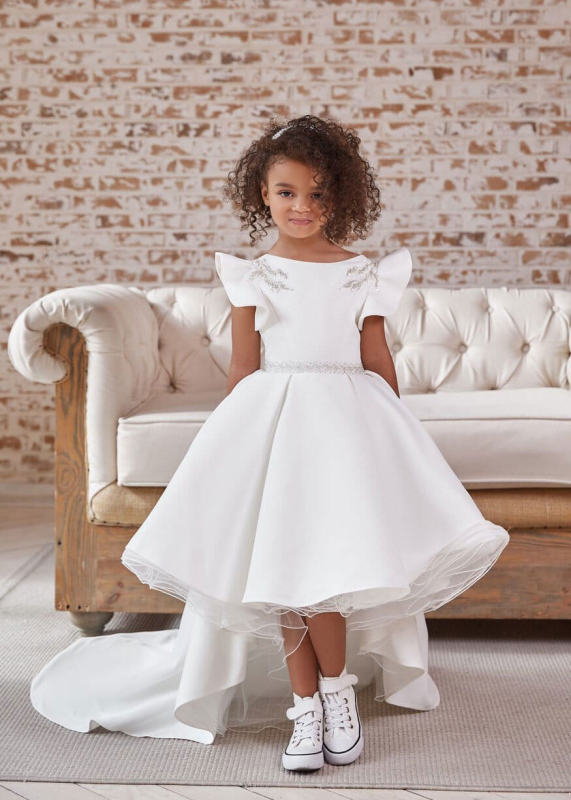 High Low Flower Girl Dress Girls Pageant Dress