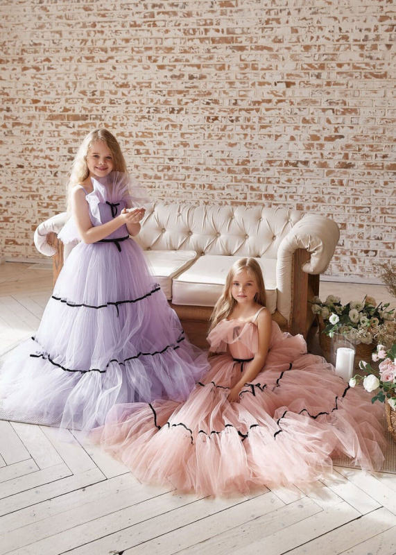 Pink/Lavender  Flower Girl Dress Girls Pageant Dress