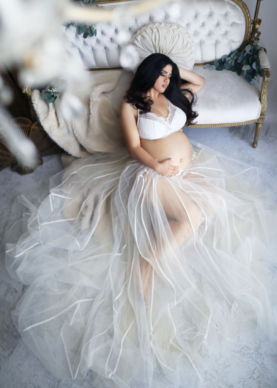 White Lace Boob Top Fantastic Maternity Top