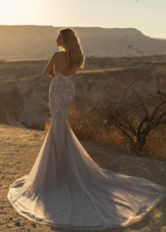 Ivory Lace Tulle Sexy Mermaid Wedding Dress