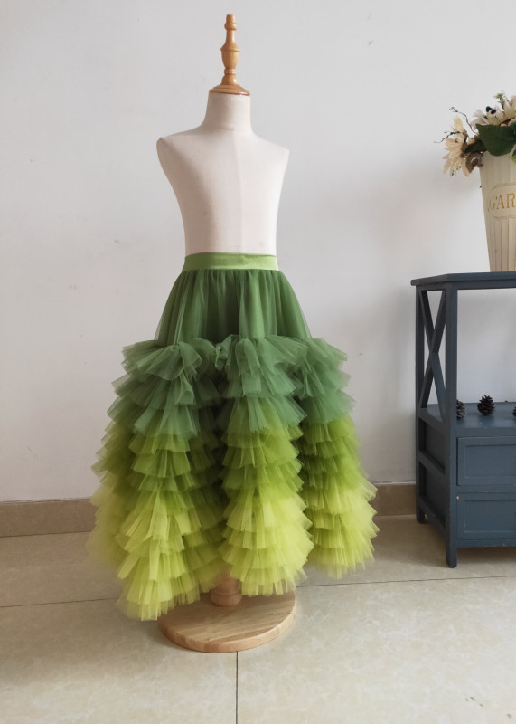 Multi-color Tulle Ruffles Little Girl Skirt Girls Party Skirt