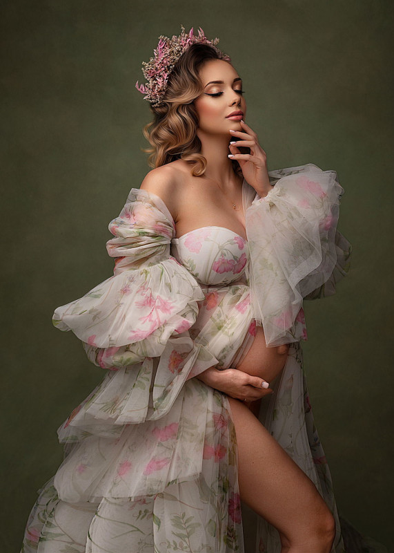 Floral Maternity Dress/Photoshot Dress