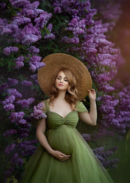 Grass Green Maternity Dress/Photoshot Dress