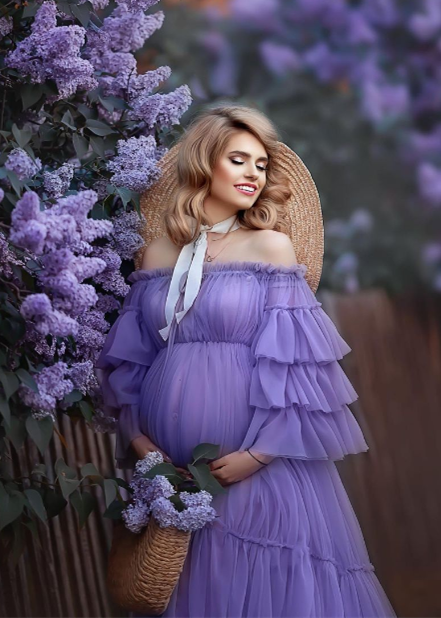 Lavender Maternity Dress/Photoshot Dress