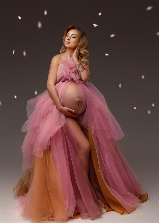 MultiColor Maternity Dress/Photoshot Dress