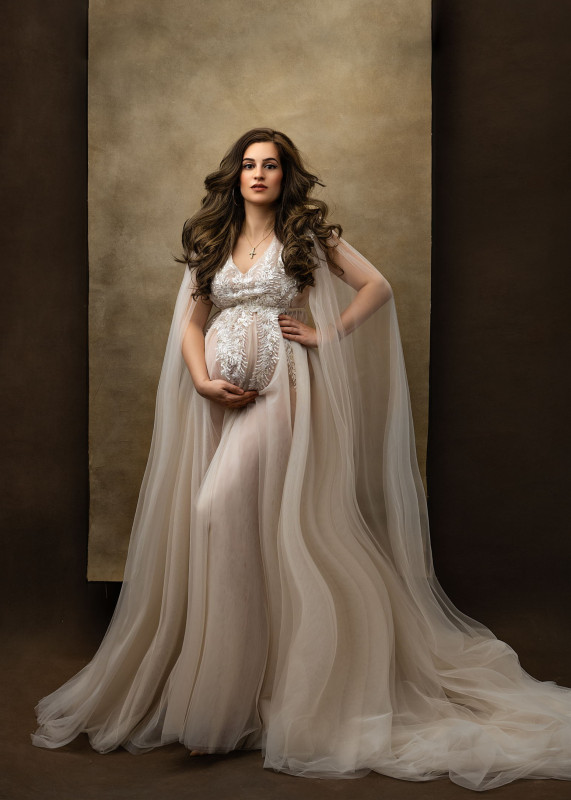 Ivory Lace Tulle  Maternity Dress/Photoshot Dress