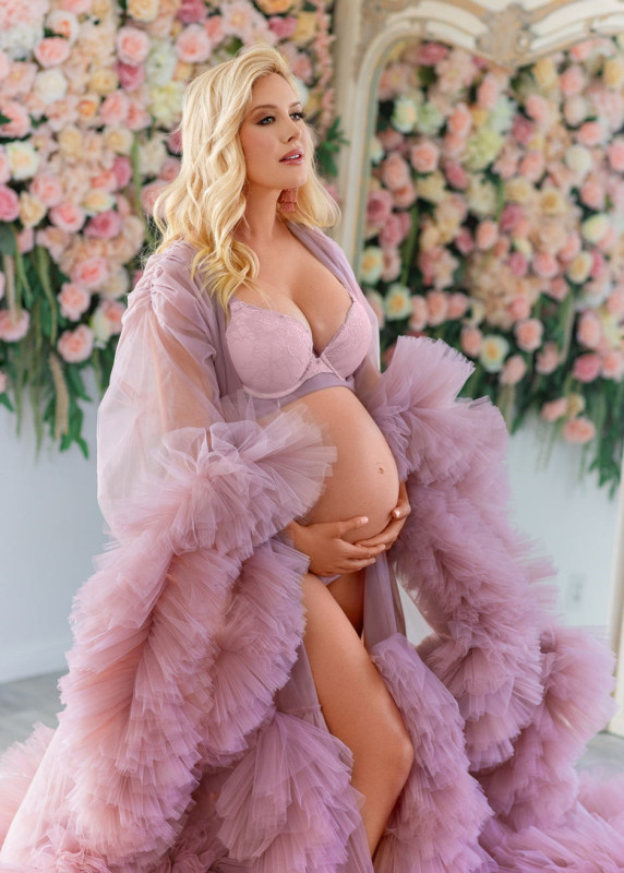 Mauve Maternity Dress/Photoshot Dress