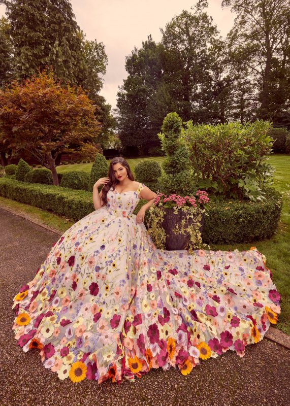 3D Floral Appliques Fabulous Wedding Dress