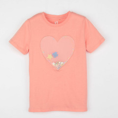 HEART MESH APPLIQUE TEE