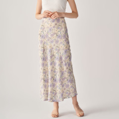 HIGH RISE BIAS CUT MAXI SKIRT