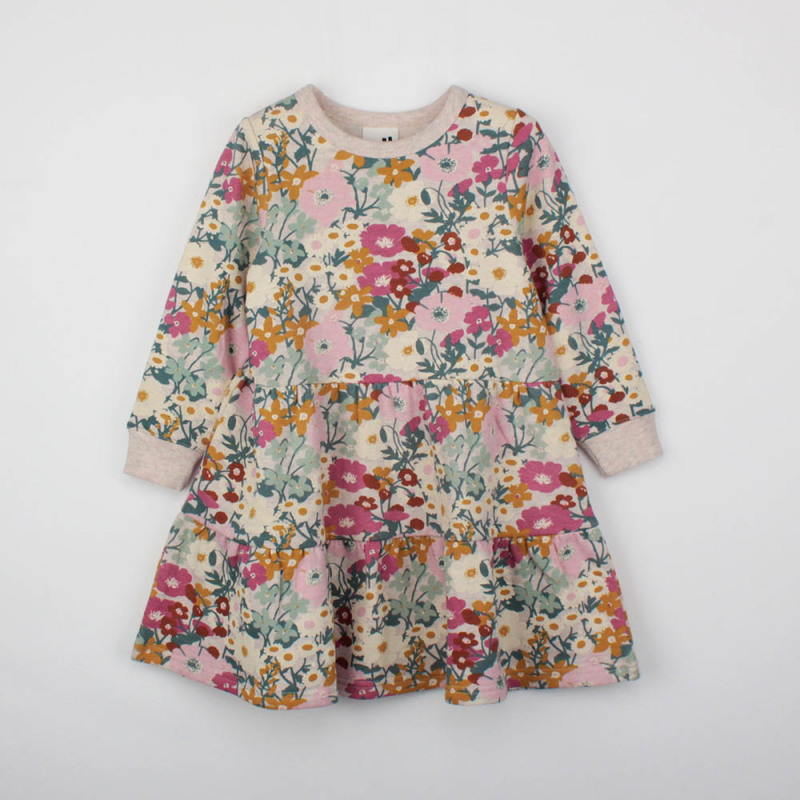 ANGIE LONG SLEEVE FLORAL PRINT DRESS