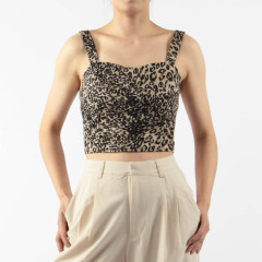 LEOPARD PRINT STRAPPY CORSET TOP