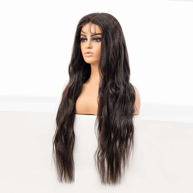 Wholesale Natural Black Body Wave 13x6 Hd Lace Front Wig for Women