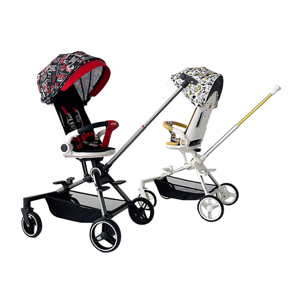 One-click Folding High View Can Sit and Lie Baby Stroller