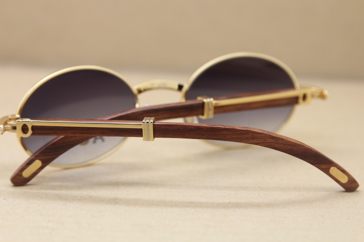 Cartier Wholesale Metal Material Wood Sunglasses Unisex 2822546 CT Sunglasses Size:53