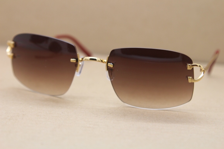 Cartier Brand designer with logo Sunglasses 3899175 Rimless Metal Material Sunglasses