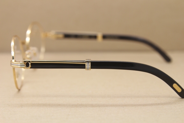 Cartier Original Black Buffalo horn optics Hot 7550178  Wholesale Metal Material Size:57