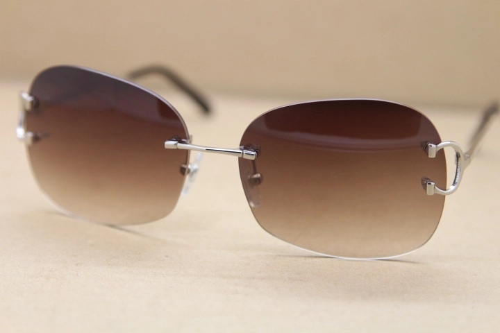 Cartier Brand designer with logo Sunglasses CT 4193829 Rimless Metal Material Sunglasses
