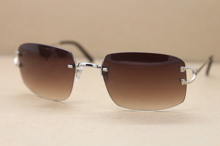 Cartier Brand designer with logo Sunglasses 3899175 Rimless Metal Material Sunglasses