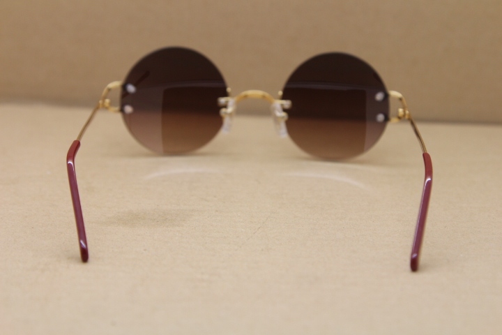 Cartier Brand designer with logo Sunglasses CT 2804392 Rimless Metal Material Sunglasses
