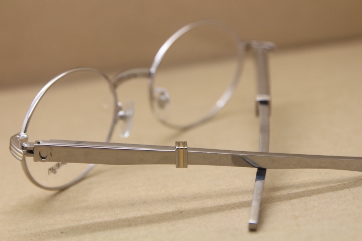 Cartier Wholesale Stainless steel CT brand designer with logo optics Hot 7550178 Eyeglasses Metal Material Original Size:55