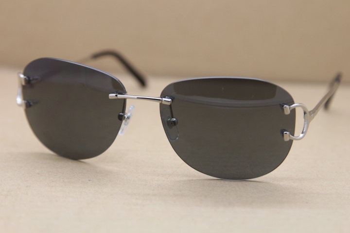 Cartier Brand designer with logo Sunglasses CT 4193828 Rimless Metal Material Sunglasses