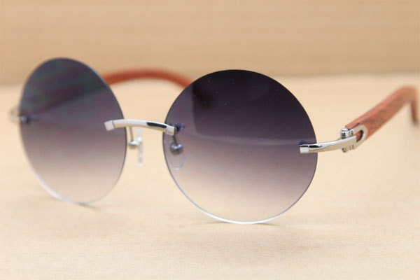 Hot Cartier CT3524012 Rimless Original Wood Sunglasses Size:57