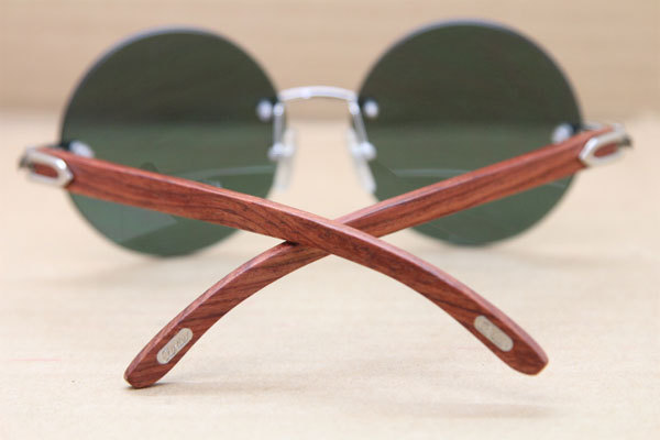 Hot Cartier CT3524012 Rimless Original Wood Sunglasses Size:57