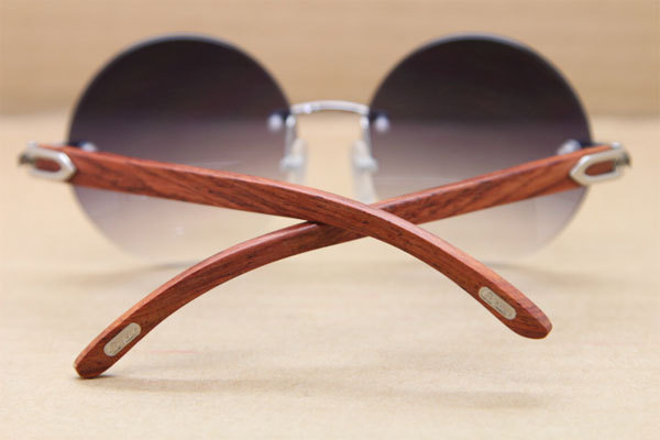 Hot Cartier CT3524012 Rimless Original Wood Sunglasses Size:57