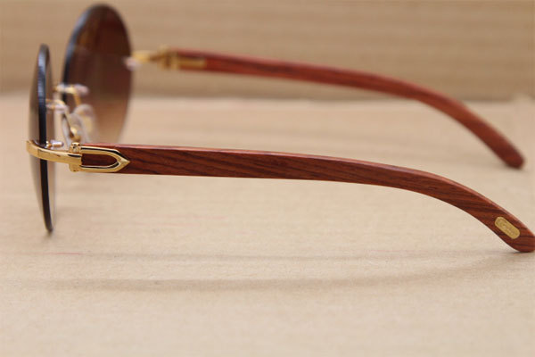 Hot Cartier CT3524012 Rimless Original Wood Sunglasses Size:57