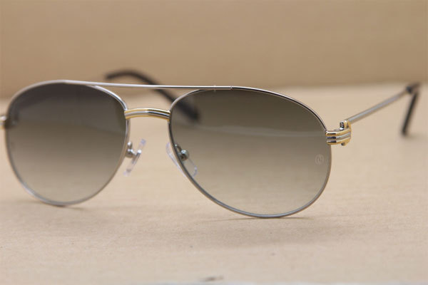 CT Men luxury brand Hot Sunglasses Metal 1185210 Sunglasses in Gold Mix Silver Brown Lens