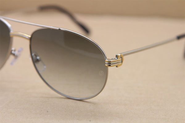 CT Men luxury brand Hot Sunglasses Metal 1185210 Sunglasses in Gold Mix Silver Brown Lens