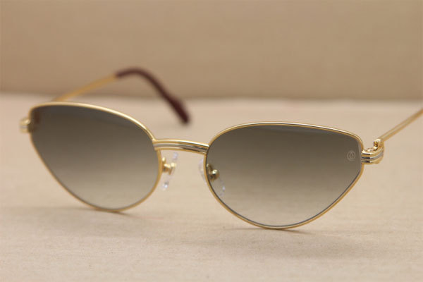 CT Men luxury brand Hot Sunglasses Metal 1185213 Sunglasses in Gold Mix Silver Brown Lens