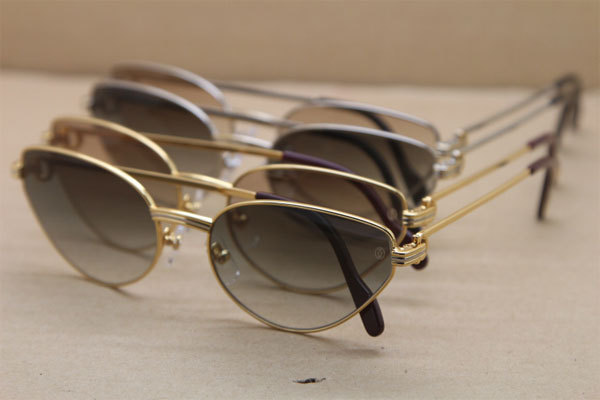 CT Men luxury brand Hot Sunglasses Metal 1185213 Sunglasses in Gold Mix Silver Brown Lens