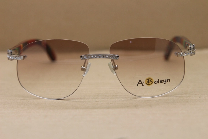 gold wood glasses frames Women sunglasses brand designer with logo and box