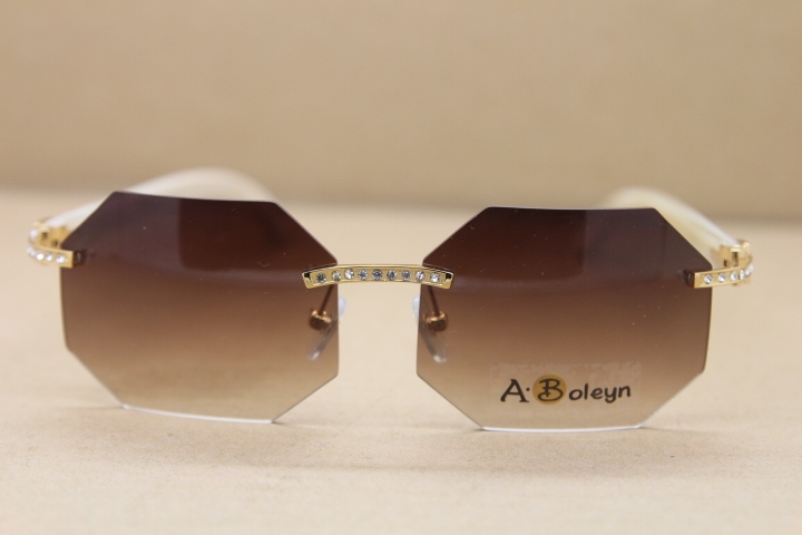 Hot rimless polygon Sunglasses T8307002 Big Diamond Brand Glasses limited edition Glasses