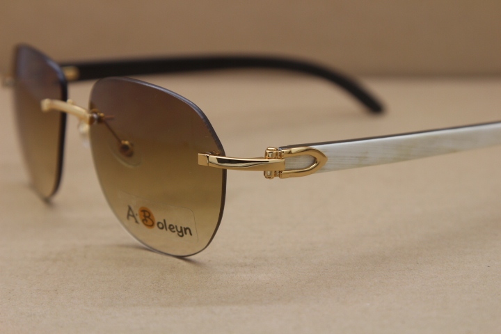 Hot inside of the arms are all black and outside of the arms of they are all white Rimless T8300829 Sunglasses