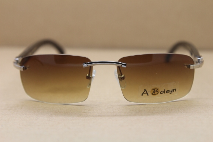 Hot Rimless Black Buffalo Horn Sunglasses mens sunglasses brand designer Goggle 3524016 Sun Glasses