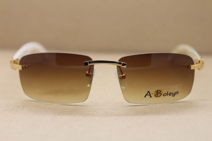 Free shipping Men Brand White Buffalo Horn Sunglasses glasses women brand designer 3524016