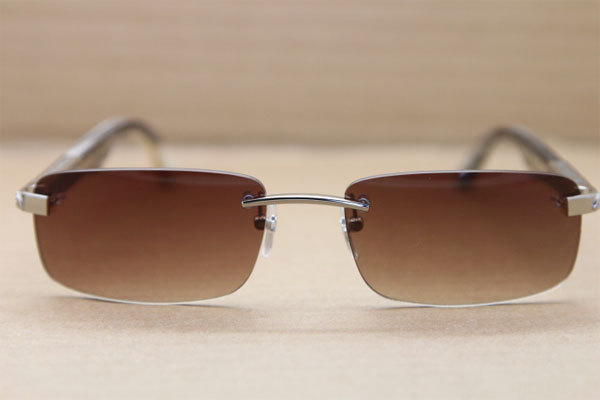 designer Brand Sunglasses MAYBACH Rimless Black White Buffalo Horn Glasses